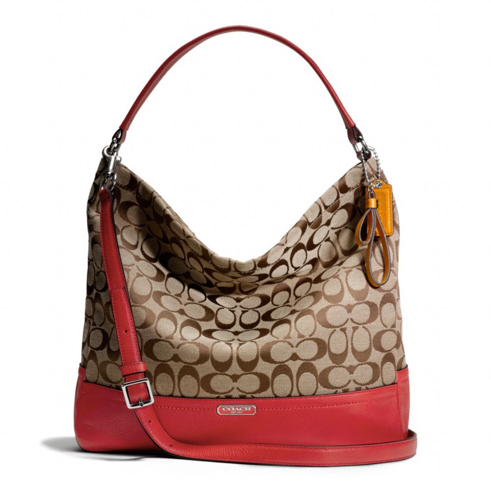 PARK SIGNATURE HOBO - f23279 - SILVER/KHAKI/VERMILLION