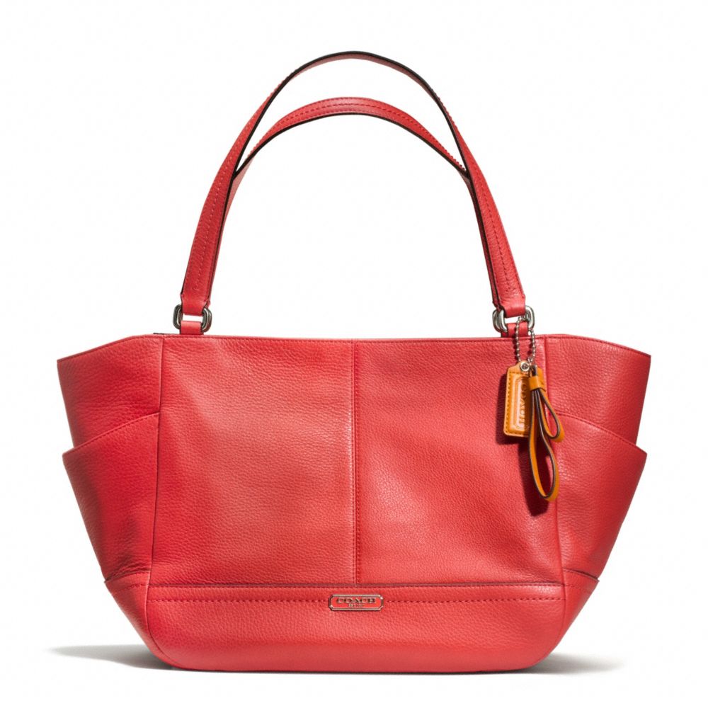 COACH F23284 - PARK LEATHER CARRIE SILVER/VERMILLION