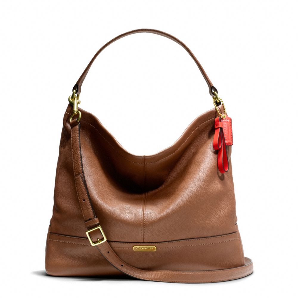 COACH f23293 PARK LEATHER HOBO BRASS/BRITISH TAN