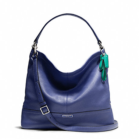 COACH f23293 PARK LEATHER HOBO SILVER/FRENCH BLUE