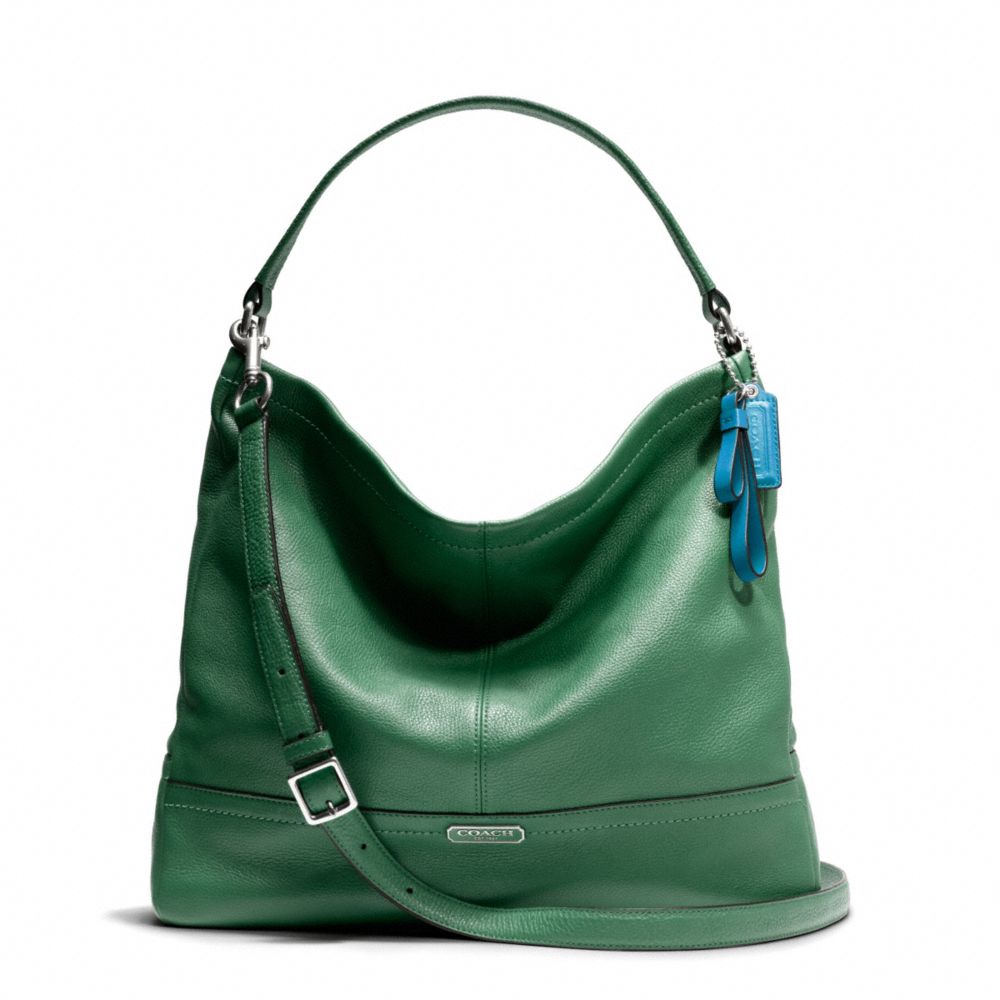 PARK LEATHER HOBO - SILVER/IVY - COACH F23293