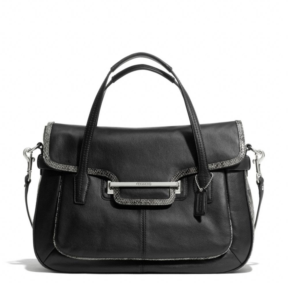 TAYLOR MIXED LEATHER MARIN FLAP SATCHEL - f23301 - F23301SVM2