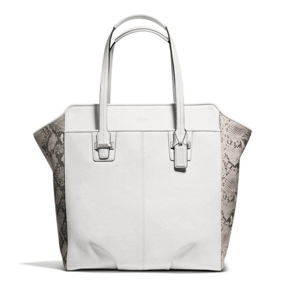 TAYLOR MIXED LEATHER NORTH/SOUTH TOTE - f23303 - F23303SVIO
