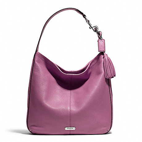 COACH F23309 AVERY LEATHER HOBO SILVER/ROSE