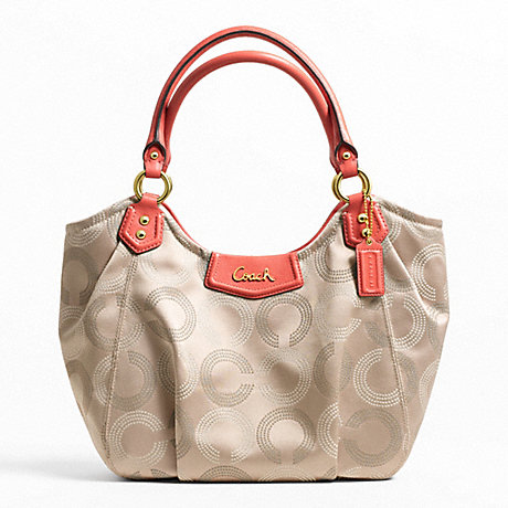 COACH f23311 ASHLEY DOTTED OP ART TOTE 