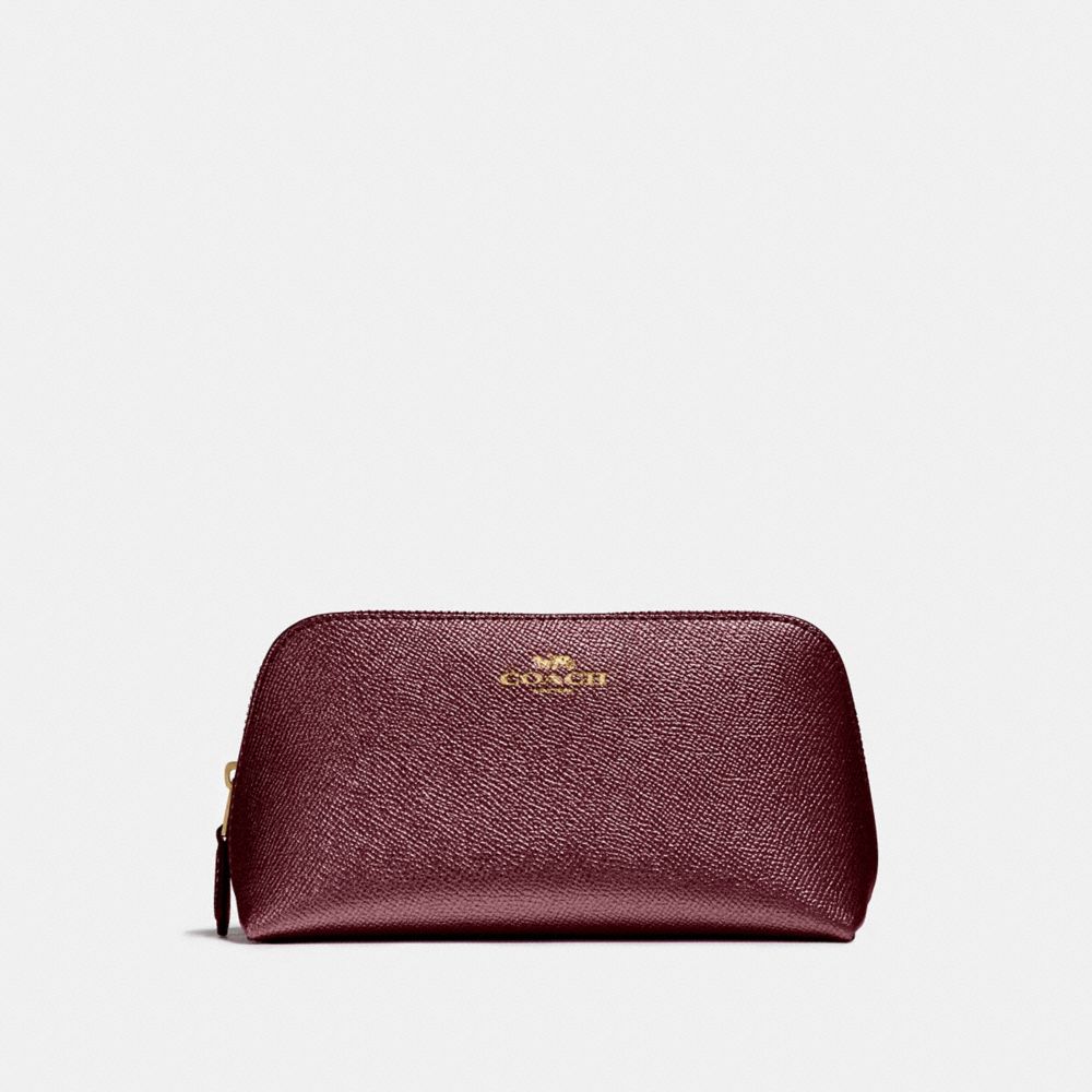 COSMETIC CASE 17 - COACH f23332 - LIGHT GOLD/METALLIC CHERRY