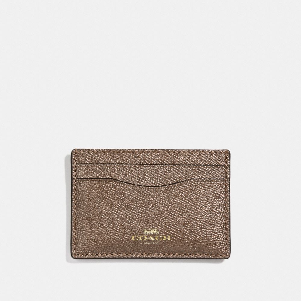 FLAT CARD CASE - LIGHT GOLD/PLATINUM - COACH F23339