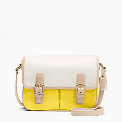 COACH COLOR BLOCK LEATHER CROSSBODY FLAP - ONE COLOR - F23383