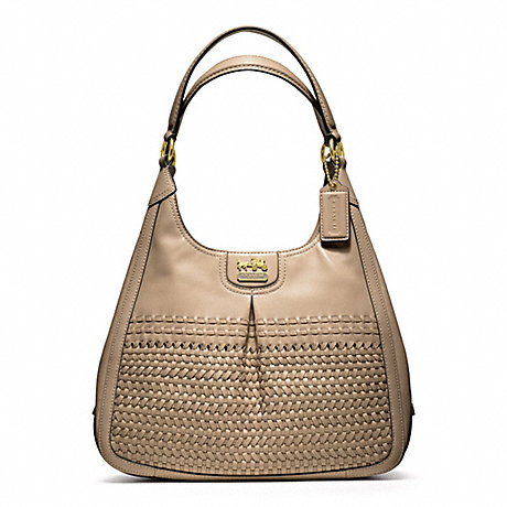 COACH MADISON WOVEN MAGGIE - BRASS/TAUPE - f23385