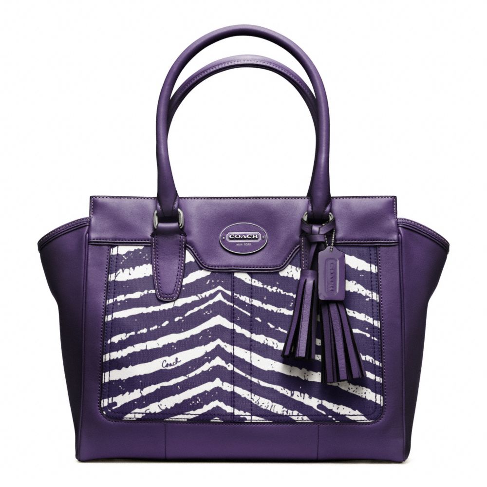 COACH F23409 - ZEBRA PRINT MEDIUM CANDACE CARRYALL ONE-COLOR