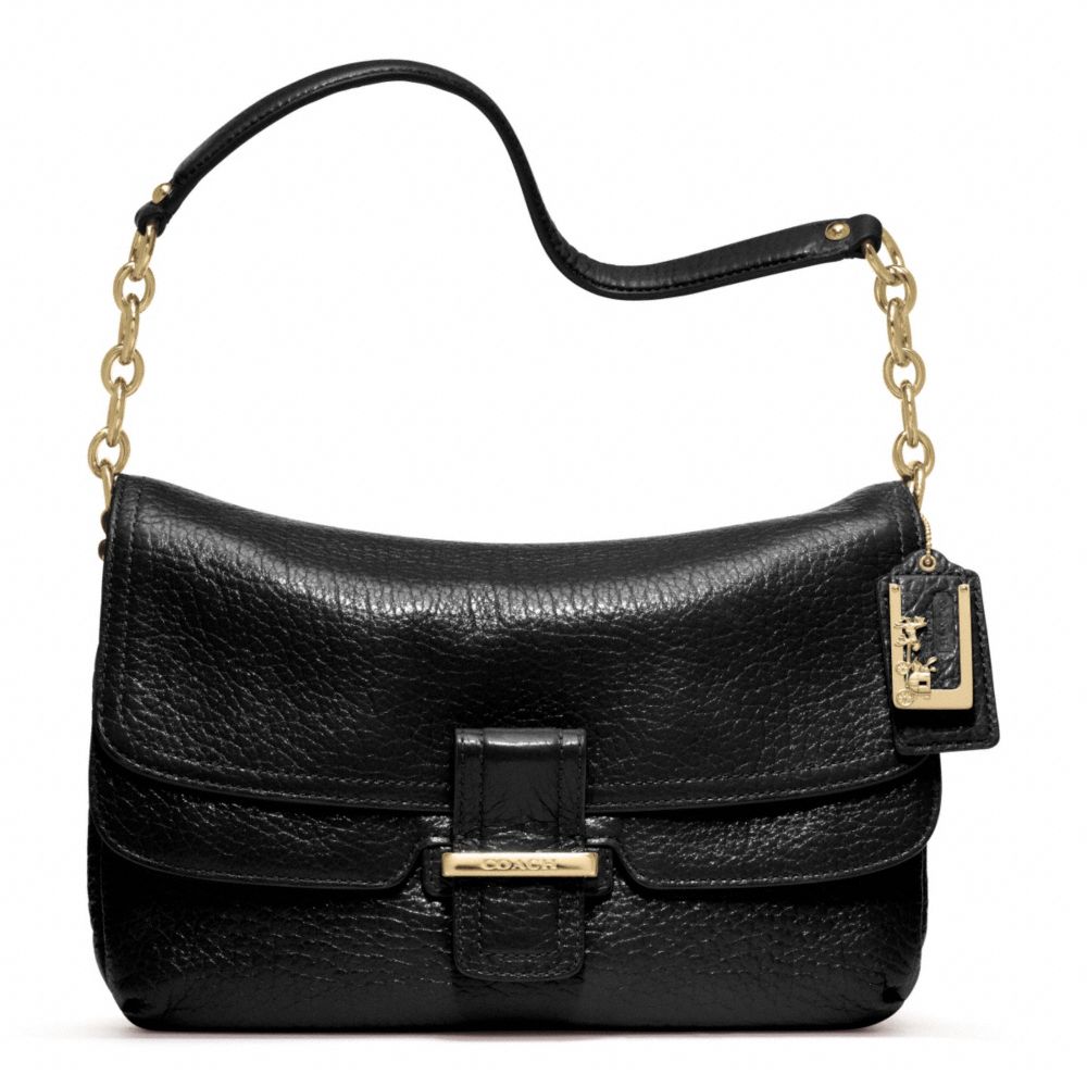 MADISON PINNACLE LEATHER FLAP - f23425 - GOLD/BLACK