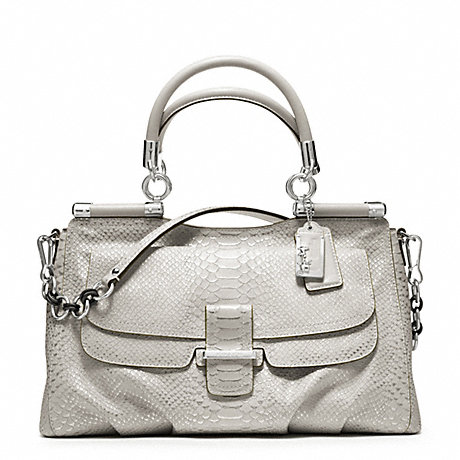 COACH F23433 MADISON PINNACLE EMBOSSED METALLIC PYTHON CARRIE ONE-COLOR