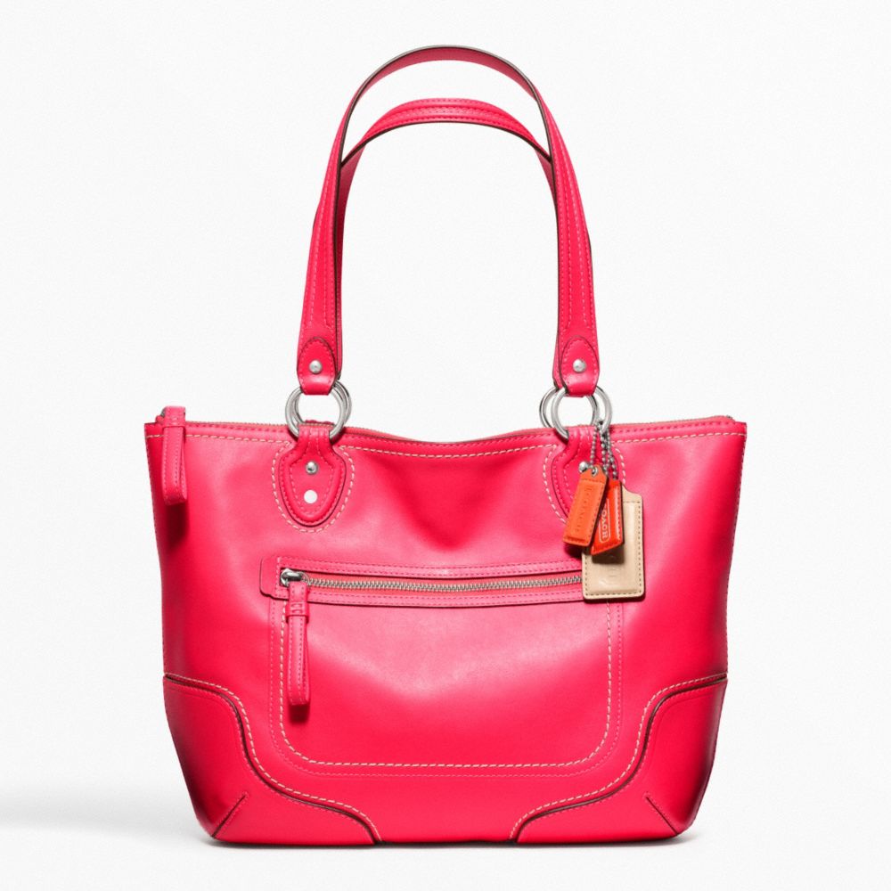 POPPY LEATHER SMALL TOTE - f23441 - F23441SVB4G