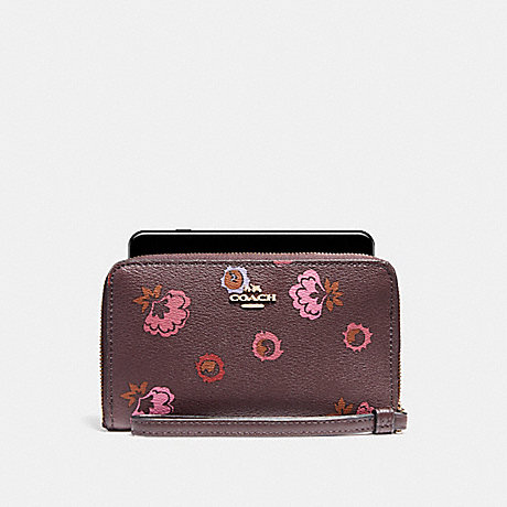COACH F23450 PHONE WALLET WITH PRIMORSE FLORAL PRINT IMFCG