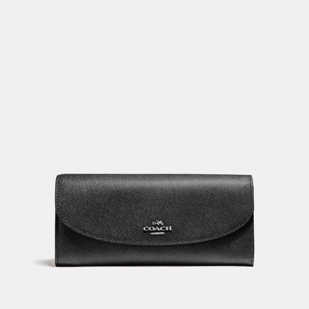 SLIM ENVELOPE WALLET WITH WILD PLAID PRINT - SVMRW - COACH F23453