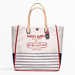 WEEKEND SAINT JAMES CANVAS LARGE NORTH/SOUTH TOTE - f23477 - F23477SVWTM