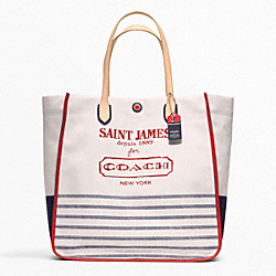 COACH F23477 Weekend Saint James Canvas Large North/south Tote 