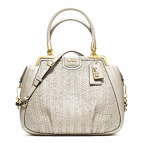 COACH MADISON PINNACLE WOVEN LILLY - GOLD/PARCHMENT - f23489