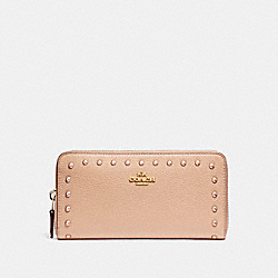 ACCORDION WALLET WITH LACQUER RIVETS - COACH f23505 - IMITATION GOLD/NUDE PINK