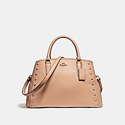 SMALL MARGOT CARRYALL WITH LACQUER RIVETS - COACH f23509 - IMITATION GOLD/NUDE PINK
