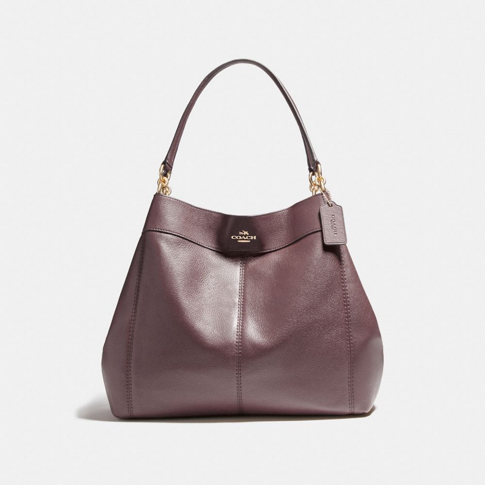 COACH LARGE LEXY SHOULDER BAG - LIGHT GOLD/OXBLOOD 1 - F23511