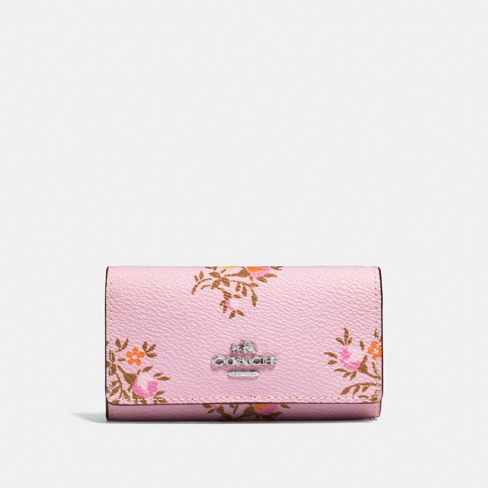 COACH Six Ring Key Case in Pink