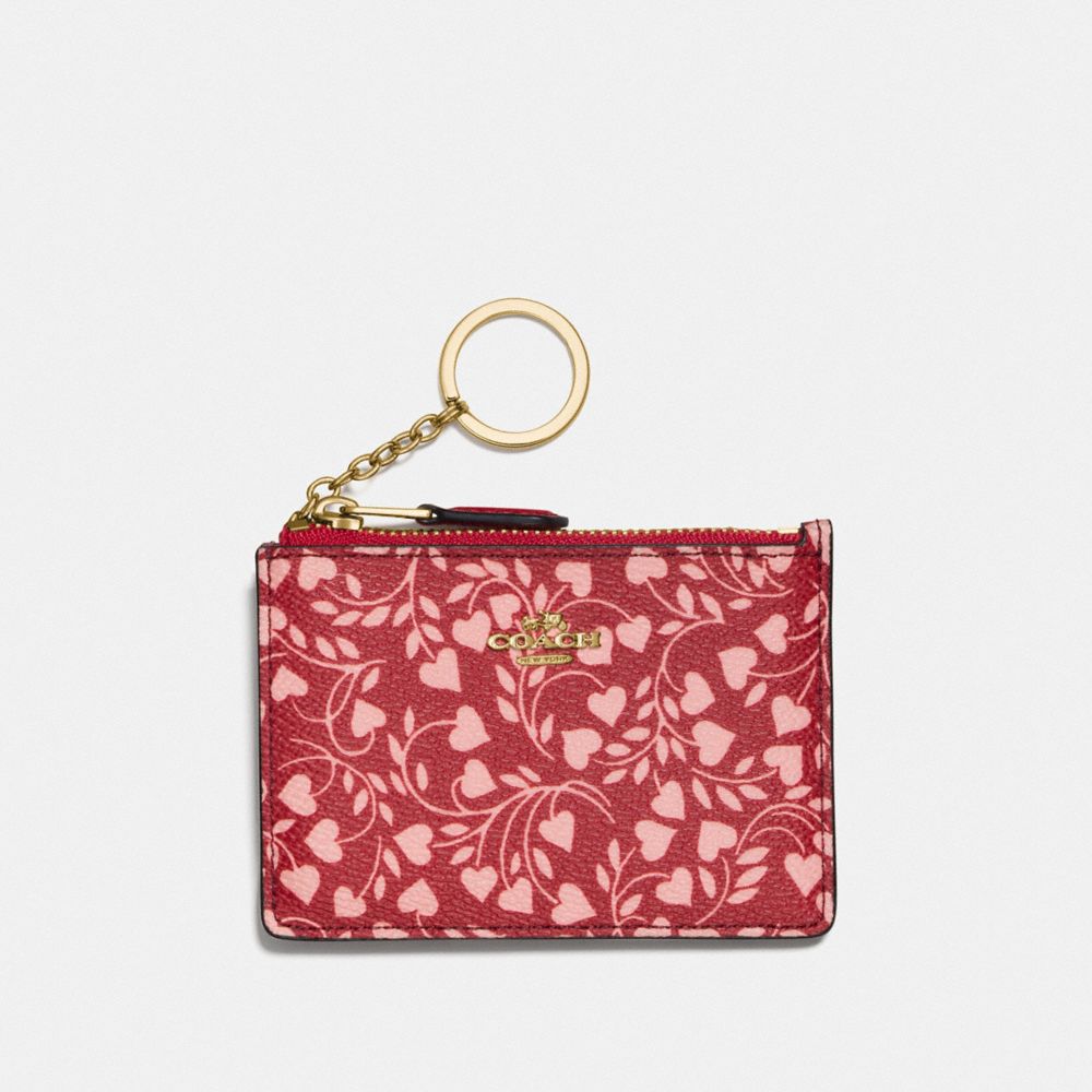 COACH F23529 - MINI SKINNY ID CASE WITH LOVE LEAF PRINT LI/LOVE LEAF