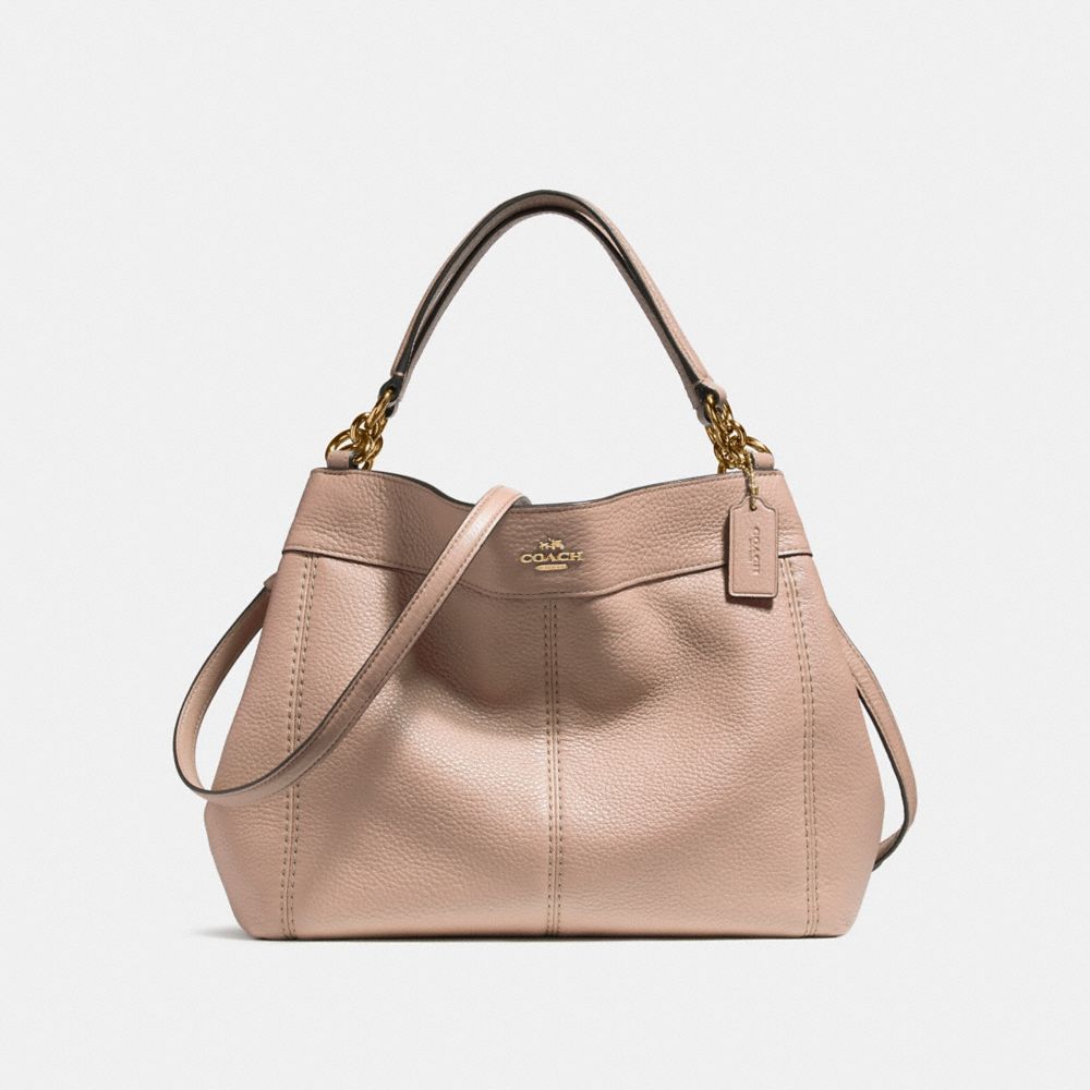 SMALL LEXY SHOULDER BAG - f23537 - NUDE PINK/LIGHT GOLD