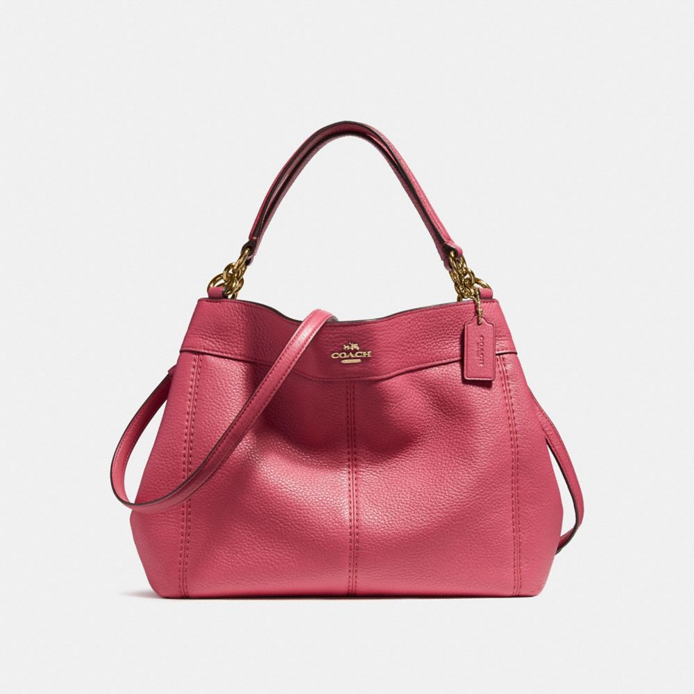 SMALL LEXY SHOULDER BAG - COACH f23537 - LIGHT GOLD/ROUGE