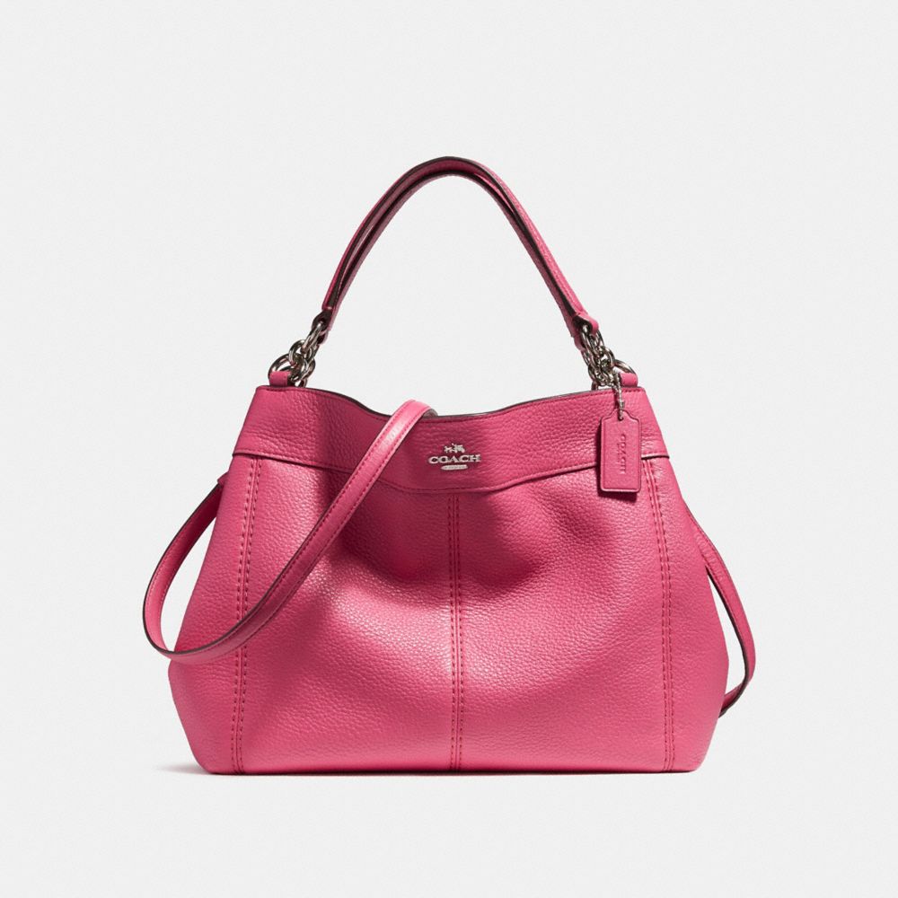 COACH SMALL LEXY SHOULDER BAG - SILVER/MAGENTA - F23537