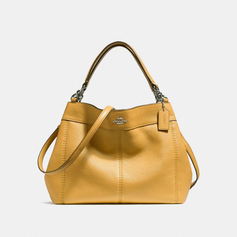 COACH F23537 Small Lexy Shoulder Bag SILVER/MUSTARD 2