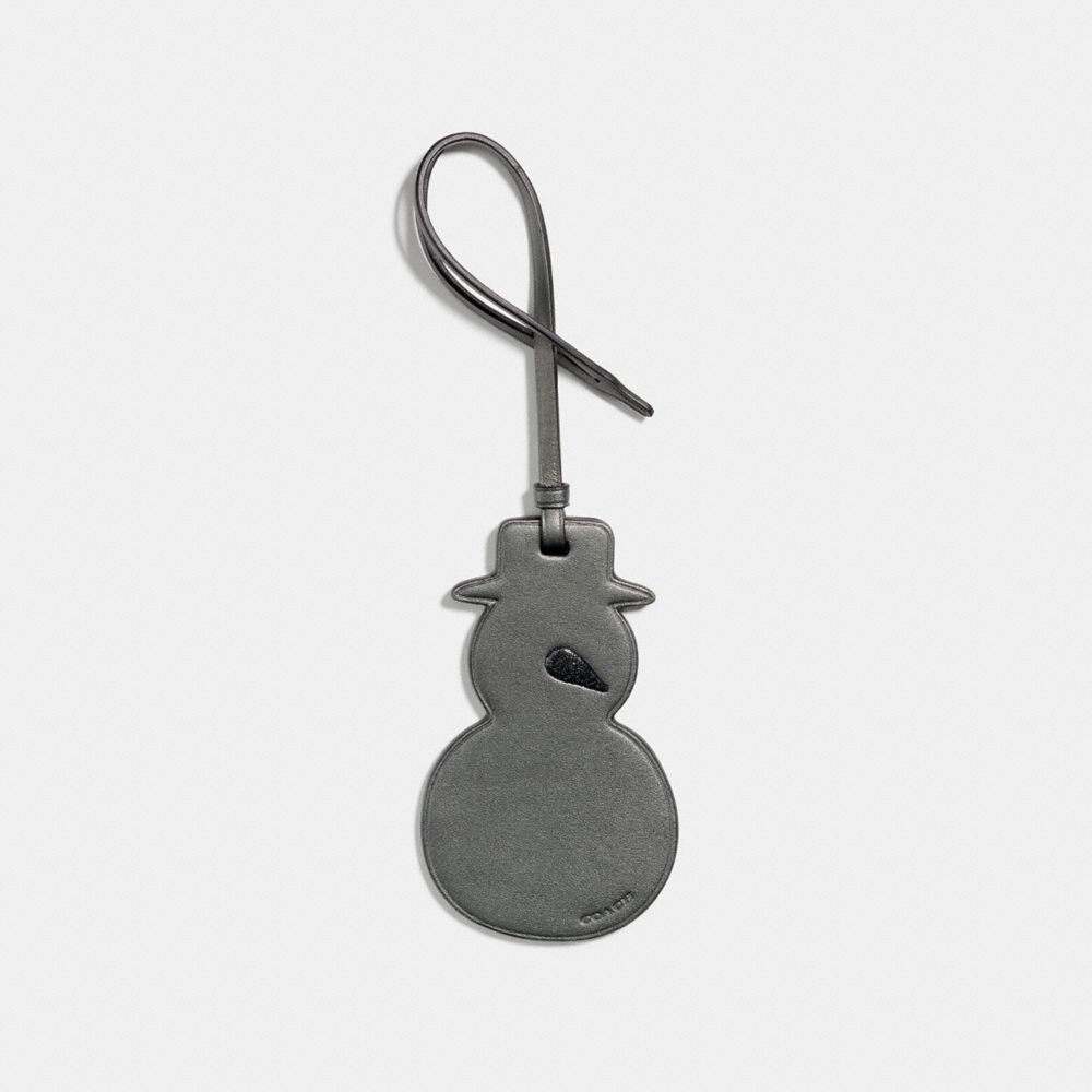 SNOWMAN ORNAMENT - F23560 - METALLIC GRAPHITE