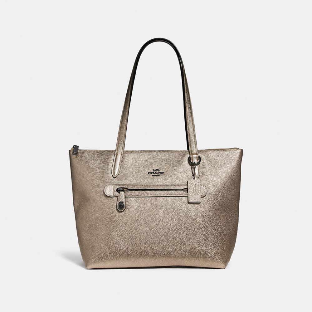 COACH F23592 TAYLOR TOTE PLATINUM/GUNMETAL