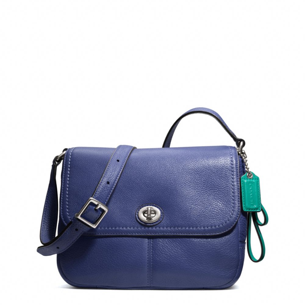 COACH F23663 Park Leather Violet Crossbody SILVER/FRENCH BLUE