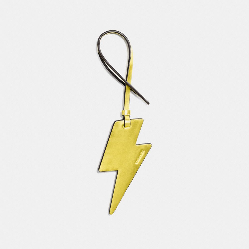 COACH F23712 Lightning Bolt Ornament METALLIC LEMON