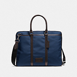 COACH F23808 Metropolitan Slim Brief QB/BRIGHT NAVY/CHESTNUT