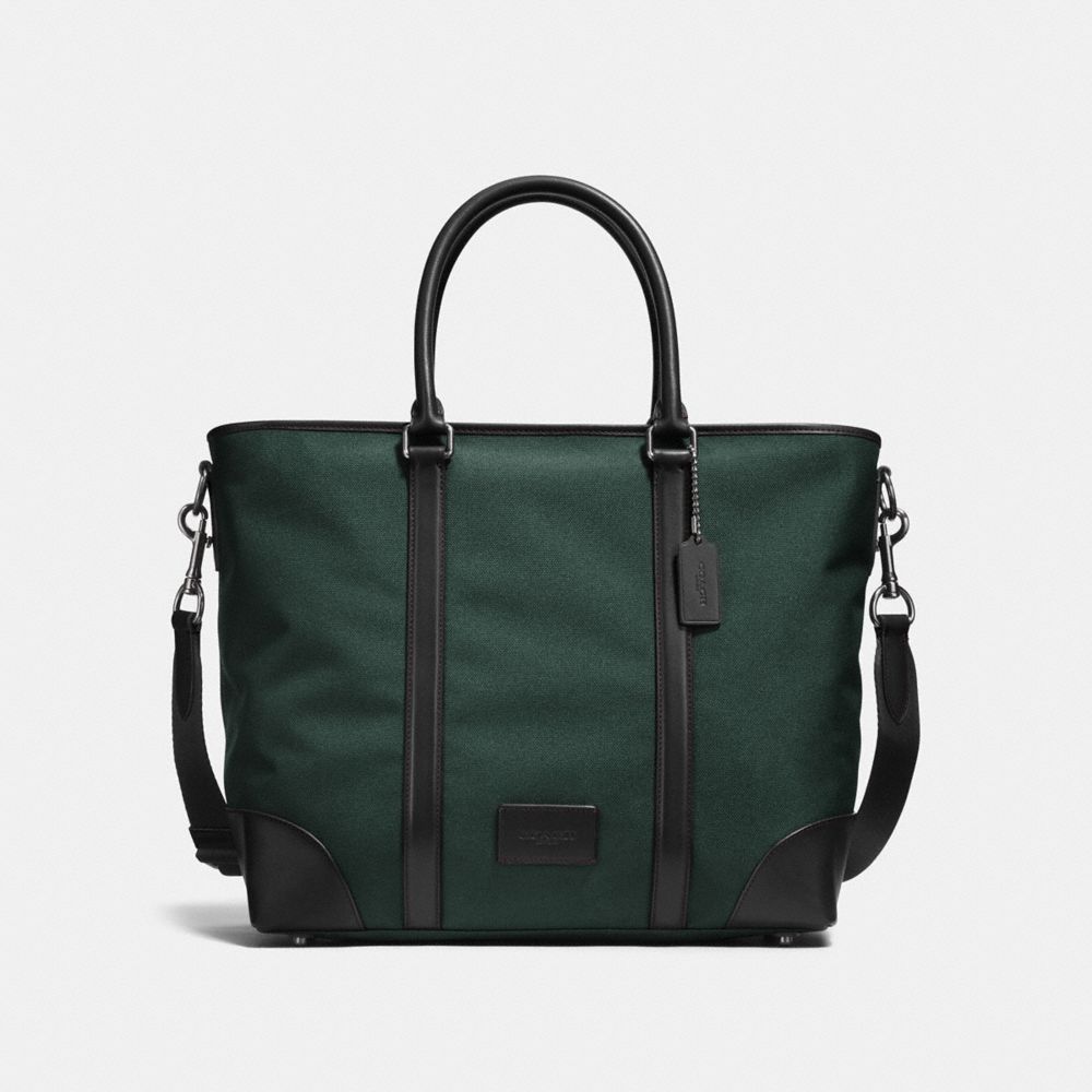 METROPOLITAN TOTE - F23810 - RACING GREEN/BLACK/BLACK ANTIQUE NICKEL