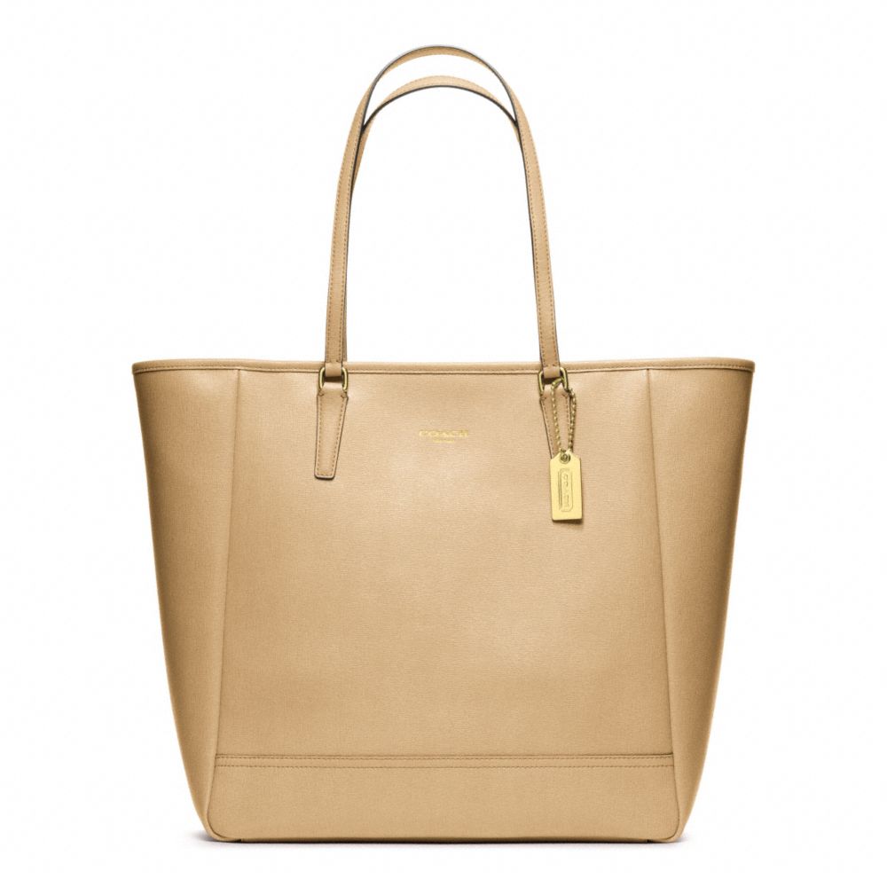 COACH F23821 Medium North/south City Tote BRASS/CAMEL