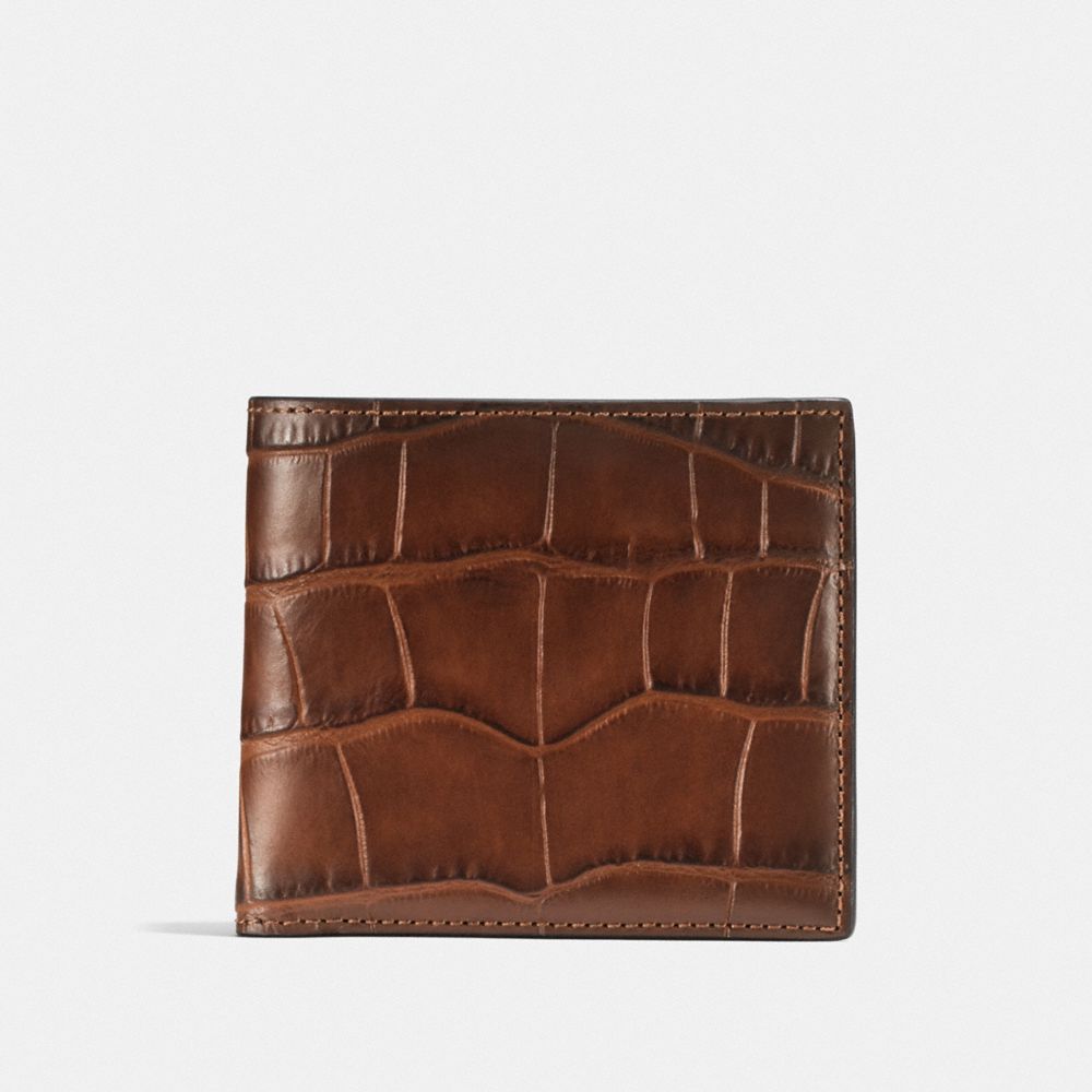 COACH F23835 DOUBLE BILLFOLD WALLET SADDLE