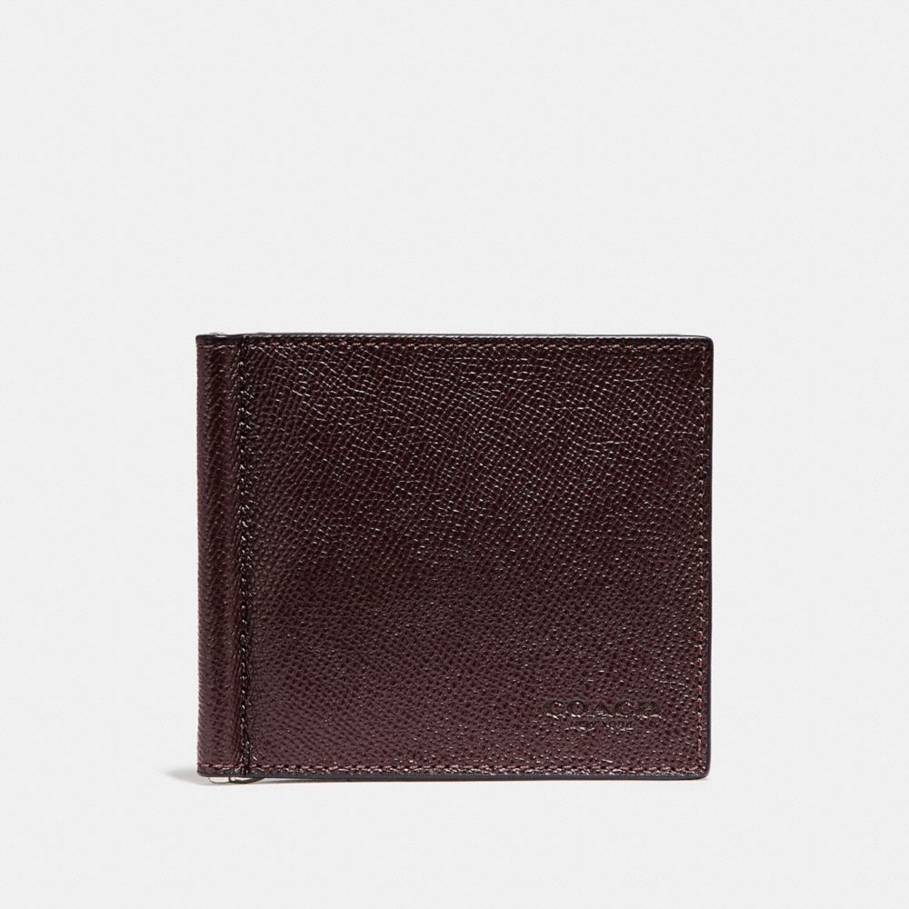 COACH F23847 Money Clip Billfold OXBLOOD