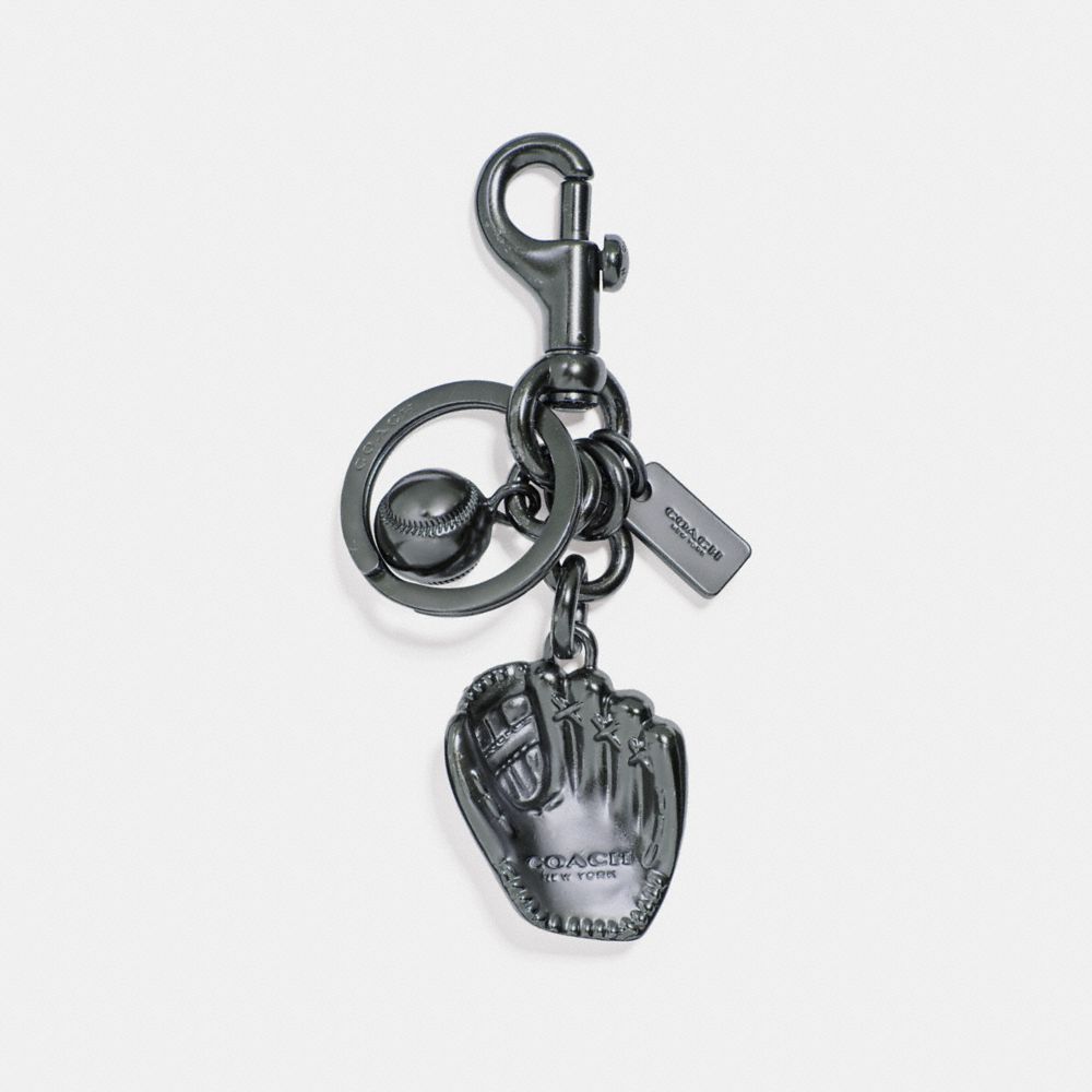 COACH F23873 BASEBALL MITT KEY RING DULL GUNMETAL