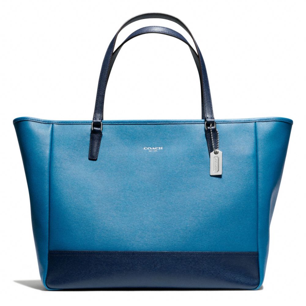 SAFFIANO COLORBLOCK LARGE CITY TOTE - f23883 - F23883SVBU4