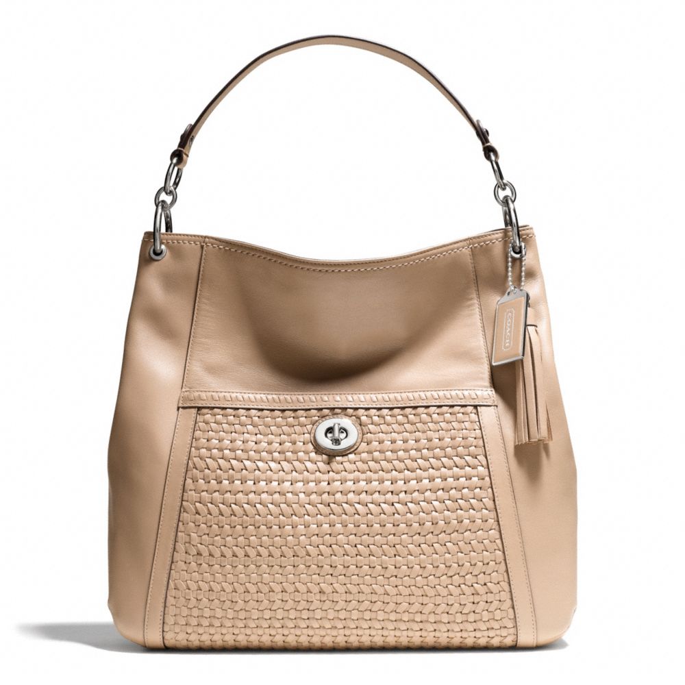 COACH PARK WOVEN LEATHER HOBO - ONE COLOR - F23931