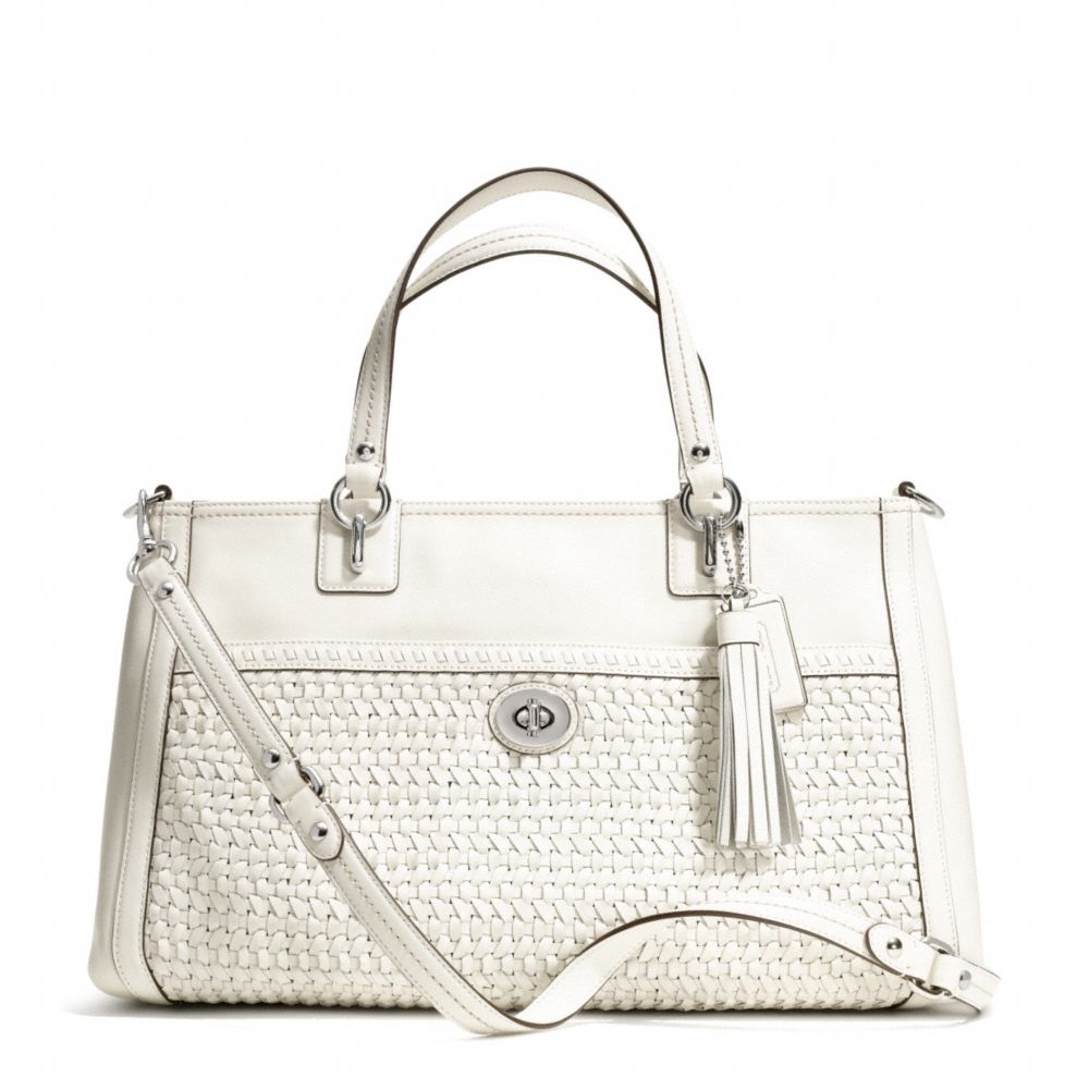 COACH PARK WOVEN LEATHER CARRYALL - ONE COLOR - F23956