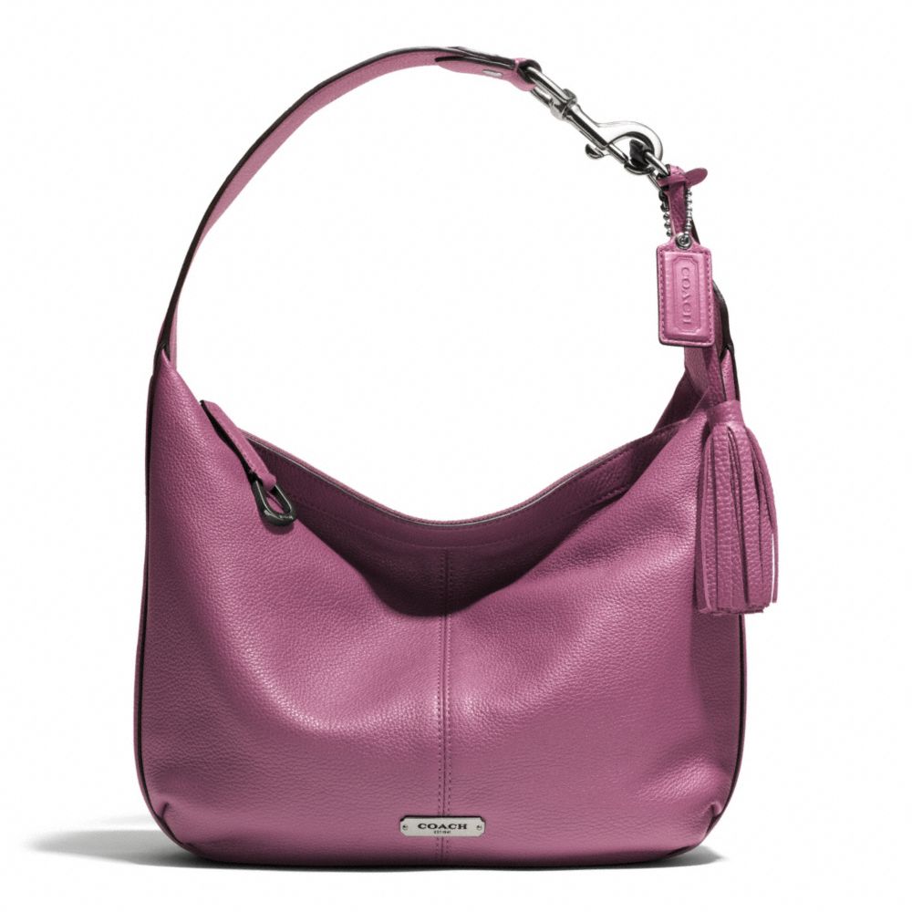 AVERY LEATHER SMALL HOBO - SILVER/ROSE - COACH F23960