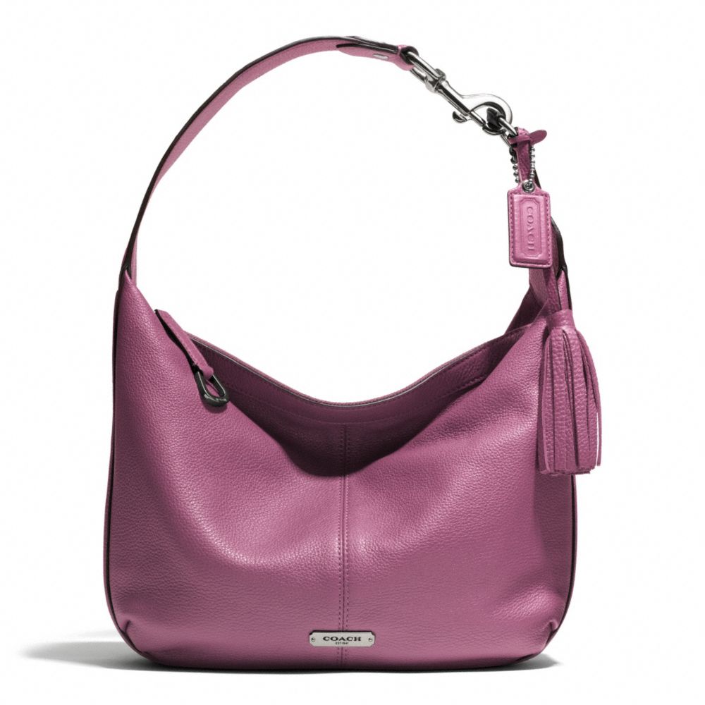 COACH AVERY LEATHER SMALL HOBO - SILVER/ROSE - F23960