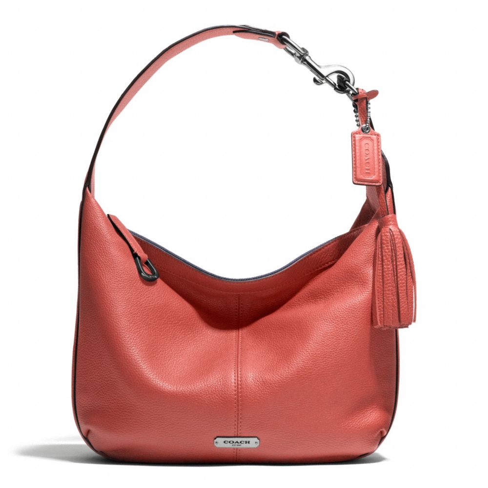 COACH F23960 - AVERY LEATHER SMALL HOBO SILVER/SIENNA