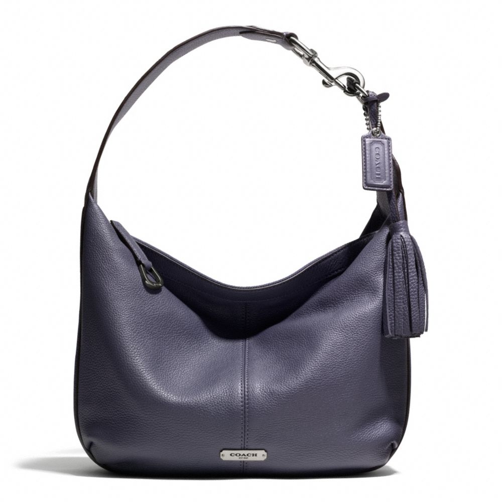 AVERY LEATHER SMALL HOBO - SILVER/SLATE - COACH F23960