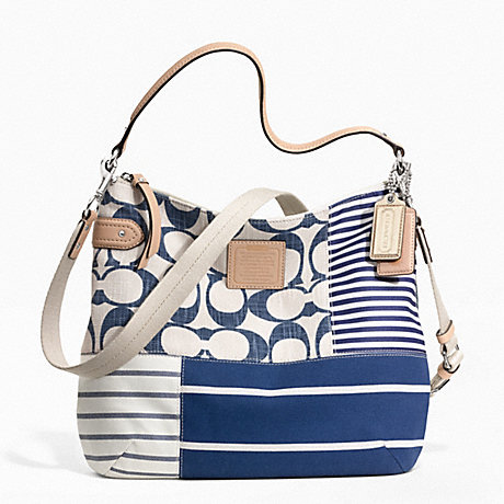 COACH DAISY PATCHWORK CONVERTIBLE HOBO -  - f23963
