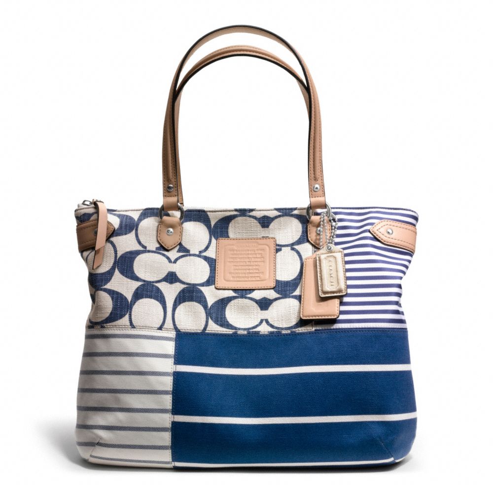 COACH F23967 DAISY PATCHWORK EMMA TOTE ONE-COLOR
